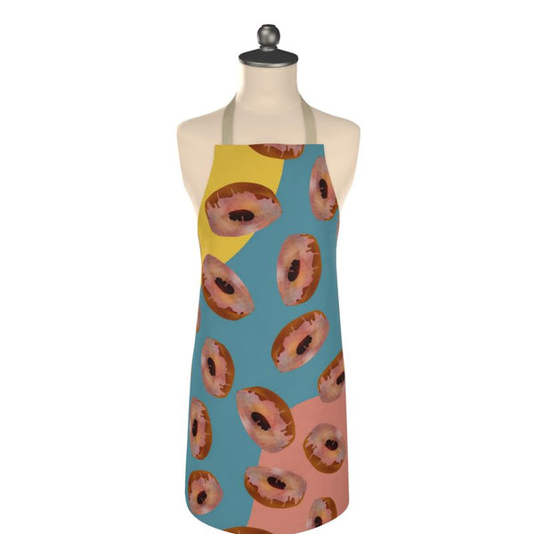 Cotton Apron "Donut Disturb" 32" long 26" wide